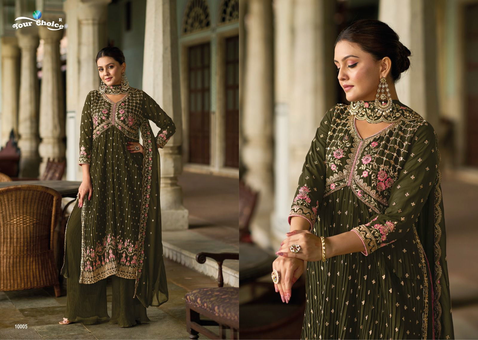 Nasha By Your Choice Alia Cut Free Size Readymade Suits
